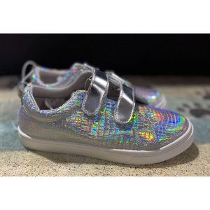 New Girls Honey Bunny Rihan Metallic Velcro strap Sneakers Size: 4